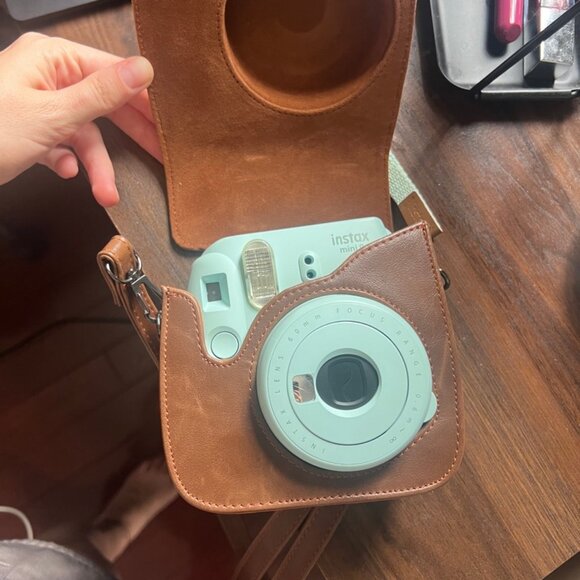 Blue Instax Mini 9 Polaroid Camera with Case
